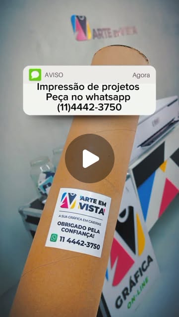 Publicação no Instagram da Arte em Vista Gráfica