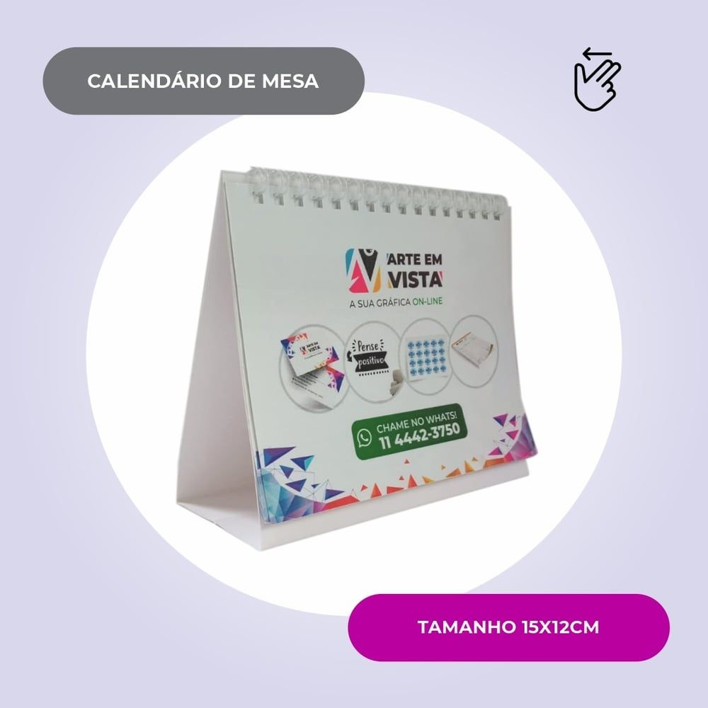 Calendário de Mesa — exemplo 1 de 10